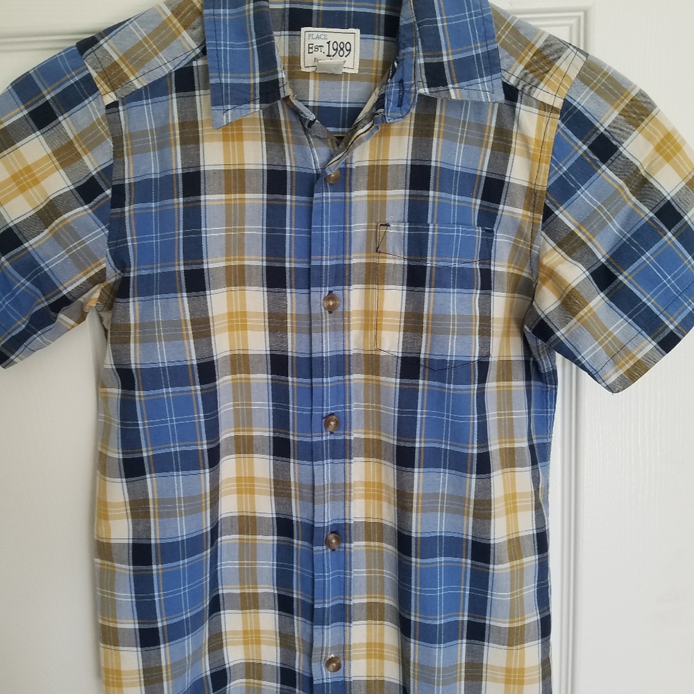 Boys Childrens place Blue Shirt, Size 7/8